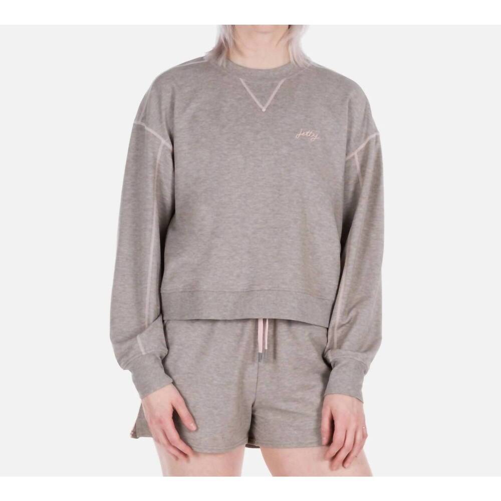 NEW JETTY lily crewneck sweatshirt in warm grey